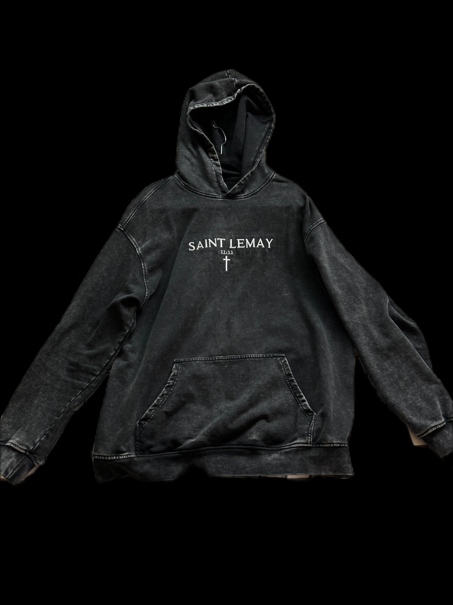 Saint Lemay Embroidered GGLA 11 Faded Hoodie