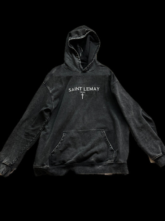 Saint Lemay Embroidered GGLA 11 Faded Hoodie