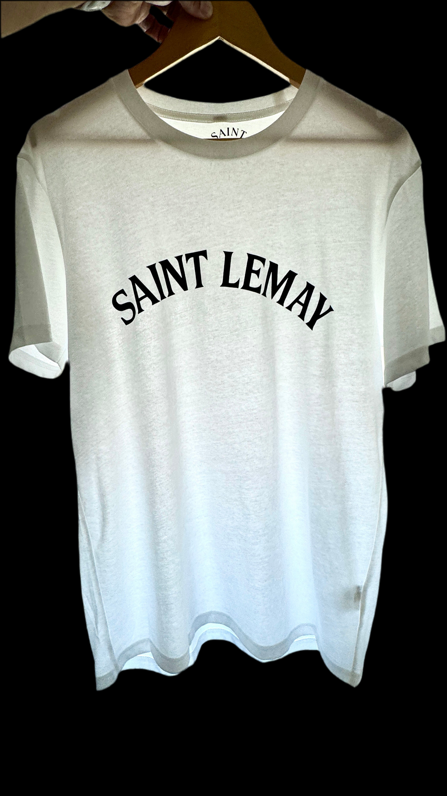 The Sheer Goodness T-shirt by Saint Lemay on a clothes hanger