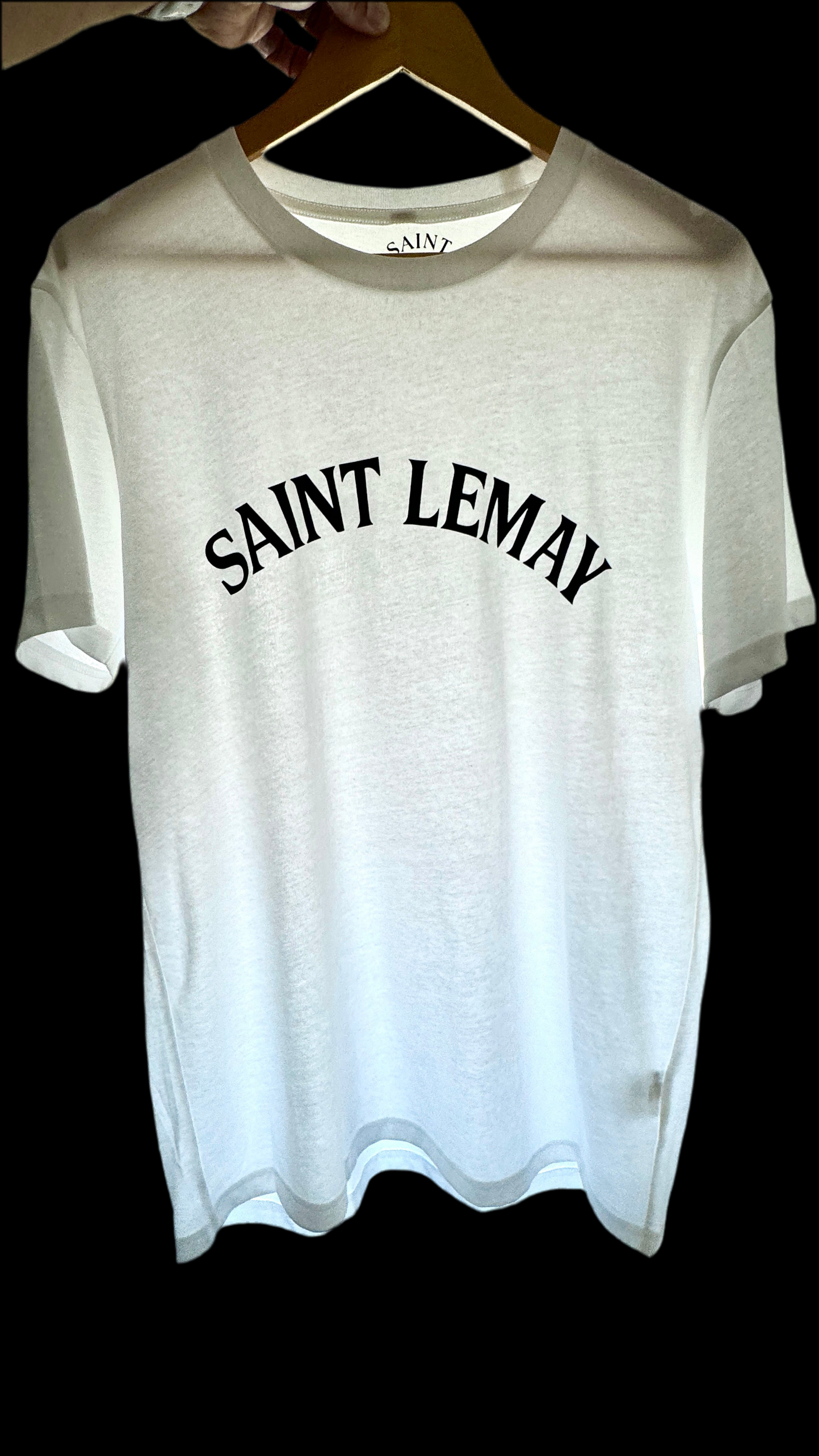The Sheer Goodness T-shirt by Saint Lemay on a clothes hanger